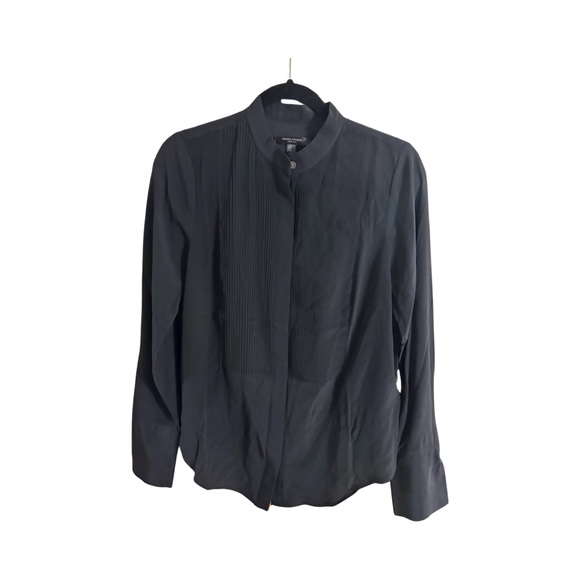 Banana Republic Tops - Banana Republic 100% Silk Blouse with Pintucked Front, Size Small Tall.